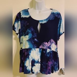 GUC JUICY COUTURE PEPLUM TOP,  SZ XL